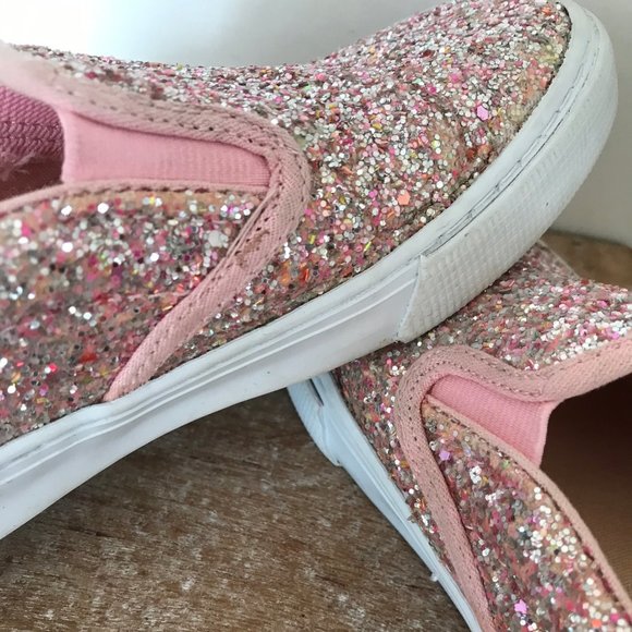 Gap Kids Pink Sparkles Slip Ons - Picture 6 of 8